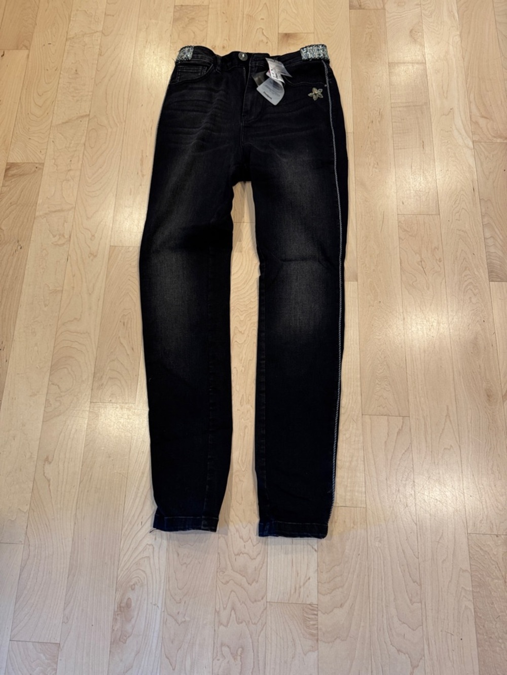 Desigual Black Womens Jeans with Side Stitch